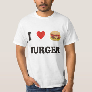 Jag älskar hamburgare tee