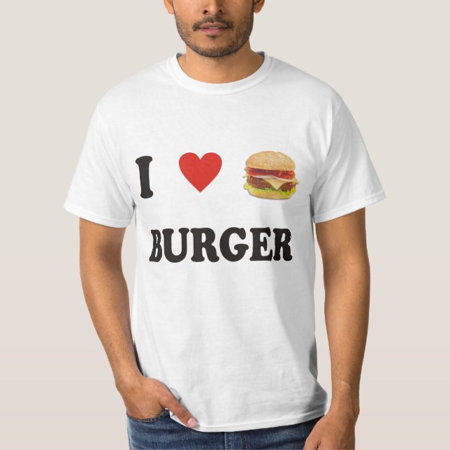 Jag älskar hamburgare tee (Framsida)
