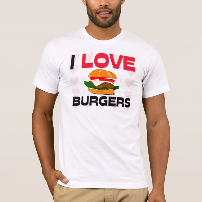 Jag älskar hamburgare tröja (Framsida)