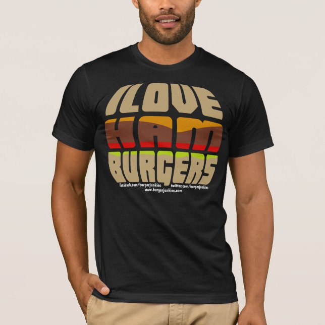 Jag älskar hamburgareT-tröja Tee (Framsida)