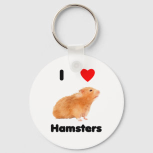 Jag älskar hamsters Keychain Nyckelring