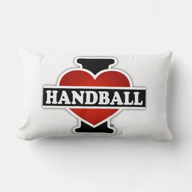 Jag älskar handboll lumbarkudde (Framsida)