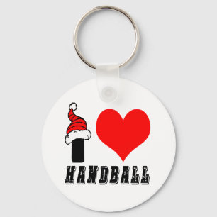 Jag älskar handbolldesign nyckelring