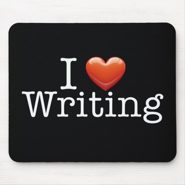 Jag älskar handstil som den svart musen vadderar musmatta (Framsidan)