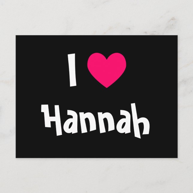 Jag älskar Hannah Vykort (Framsida)