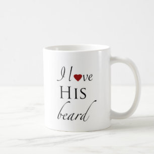 Jag älskar hans skägg kaffemugg