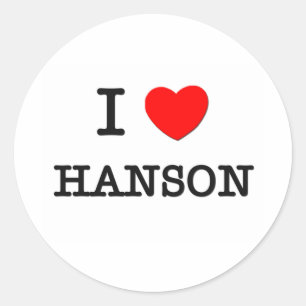 Jag älskar Hanson Runt Klistermärke