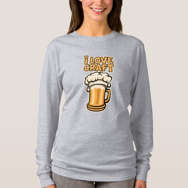 Jag älskar hantverksöl t shirt (Framsida)