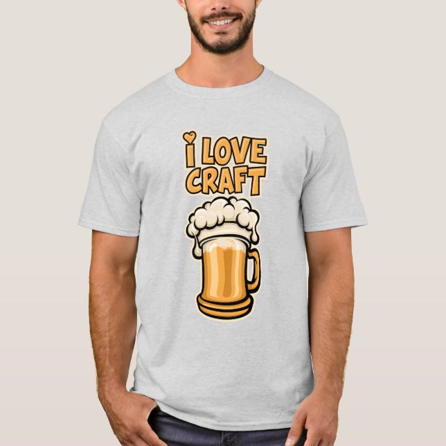 Jag älskar hantverksöl t shirt (Framsida)