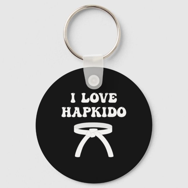 Jag älskar Hapkido Asiatisk boxning Jiujitsu kickb Nyckelring (Framsida)