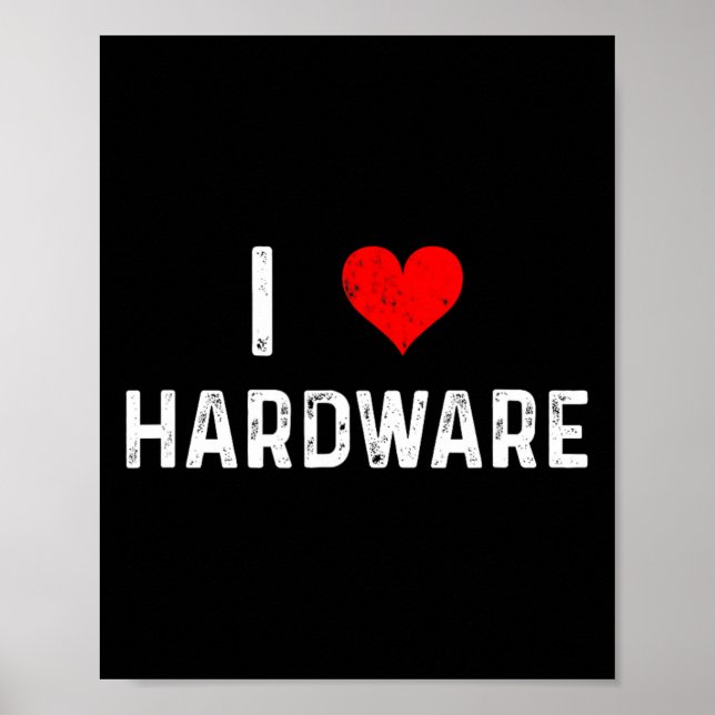 Jag älskar hårdvara - Heart Pc Gamer Gaming Build  Poster (Framsidan)