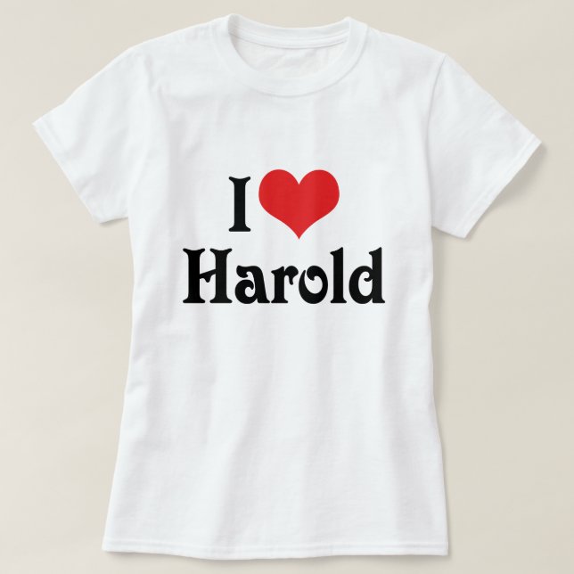 Jag älskar Harold Tee (Design framsida)