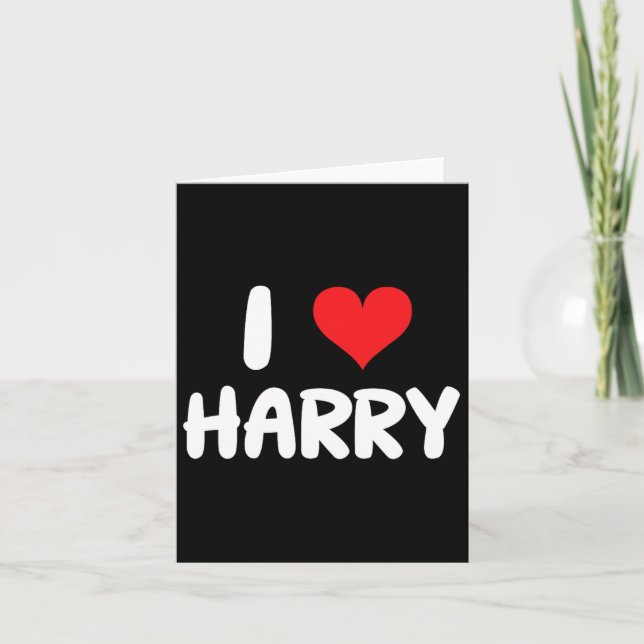 Jag älskar Harry - Hjärta - Namn  Kort (Framsida)