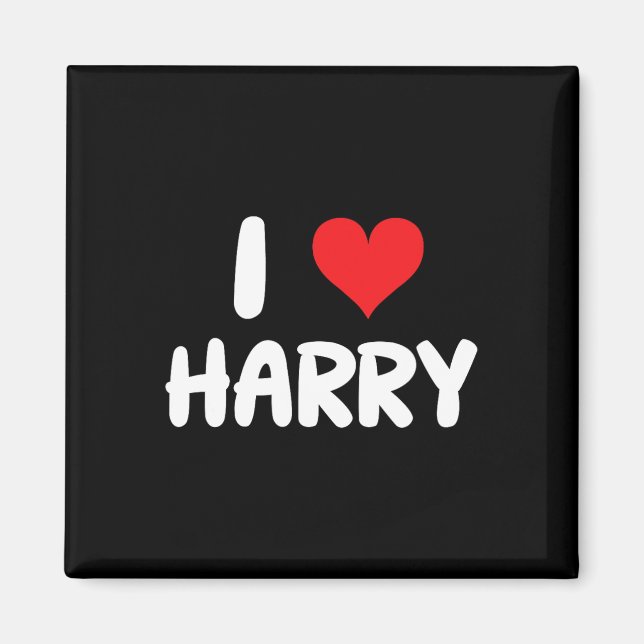 Jag älskar Harry - Hjärta - Namn  Magnet (Framsidan)