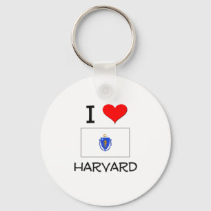 Jag älskar Harvard Massachusetts Nyckelring