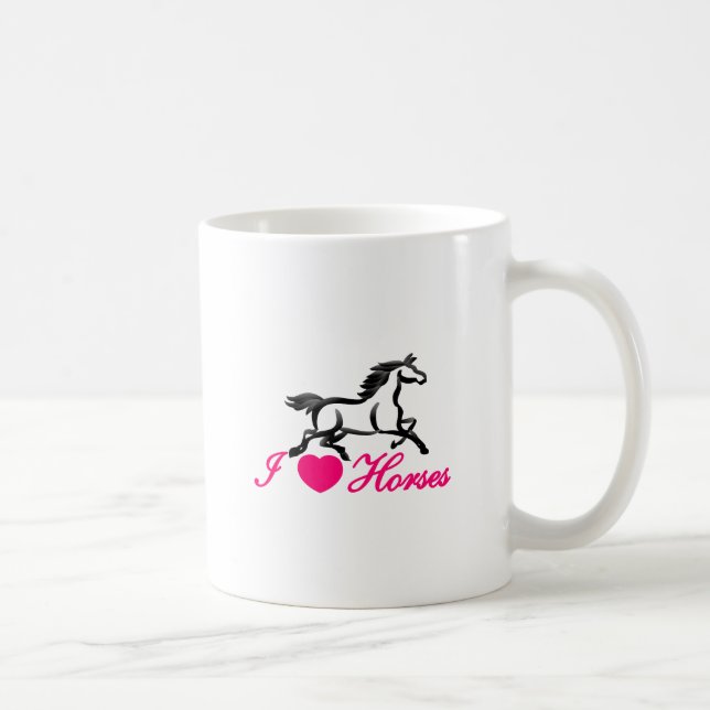 Jag älskar hästar kaffemugg (Höger)