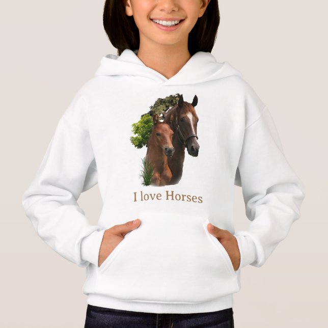 Jag älskar hästar t shirt (Framsida)