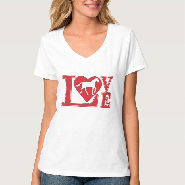Jag älskar hästar t shirt (Framsida)
