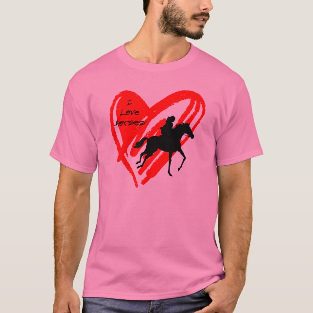 Jag älskar hästar tee shirt (Framsida)
