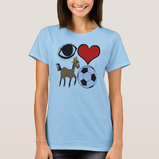 Jag älskar hästfotboll 1 t-shirt (Framsida)