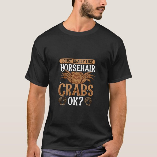 Jag älskar hästhårskrabba t shirt (Framsida)