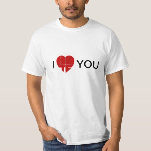 jag älskar/hat dig tee (Framsida)