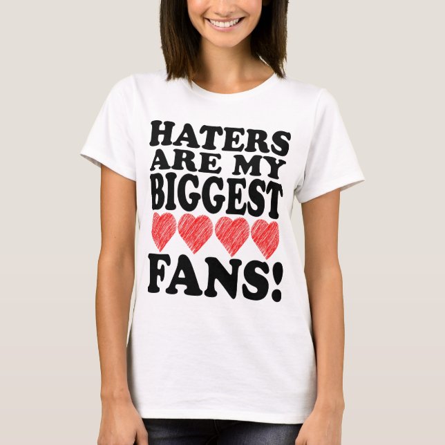 Jag älskar Haters, den roliga konst T-shirt (Framsida)