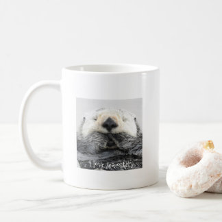 Jag älskar havsuttrar kaffemugg