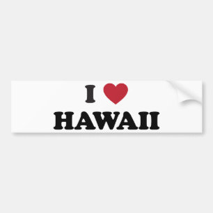 Jag älskar Hawaii Bildekal
