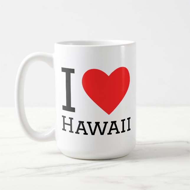 Jag älskar Hawaii  Kaffemugg (Vänster)