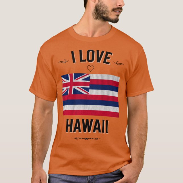 Jag älskar Hawaii T Shirt (Framsida)