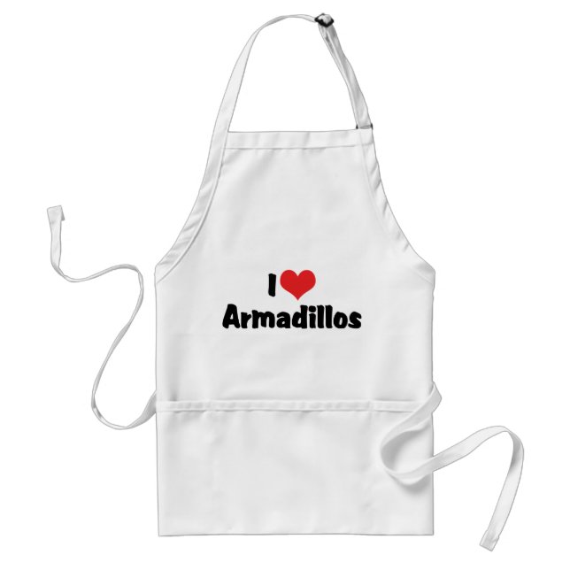 Jag älskar Heart Armadillos Förkläde (Framsidan)
