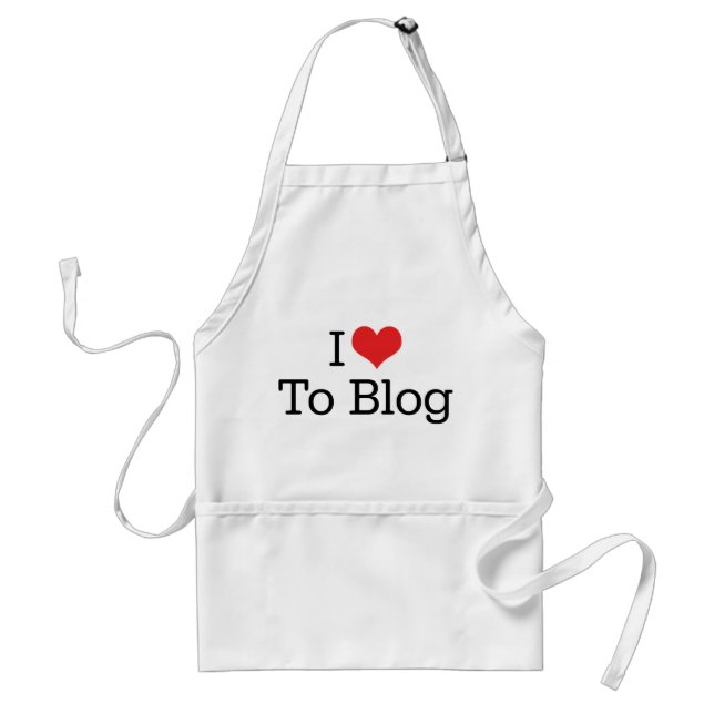 Jag älskar Heart att blogga Förkläde (Framsidan)