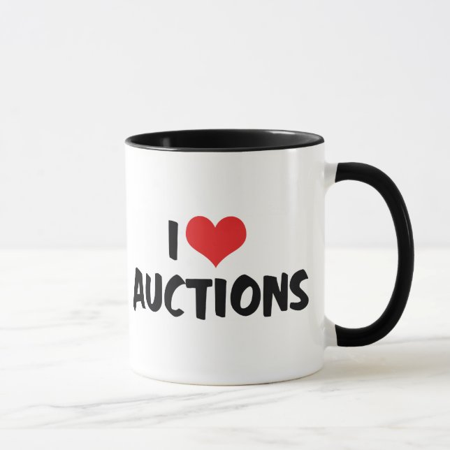 Jag älskar Heart-auktioner Mugg (Höger)