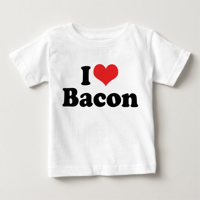 Jag älskar Heart Bacon - Bacon Älskare Tröja (Framsida)