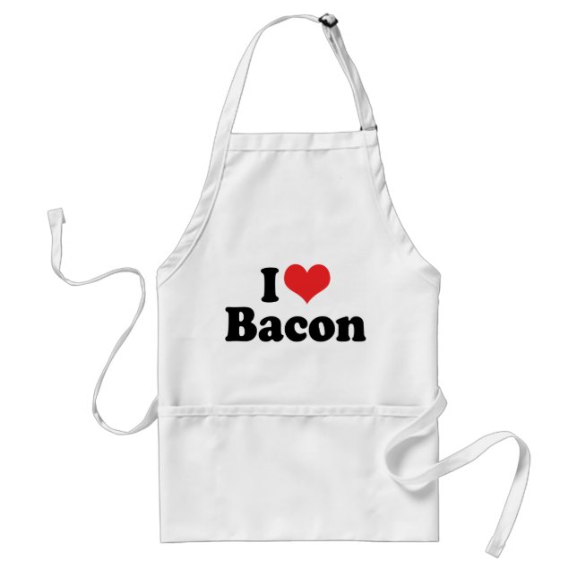 Jag älskar Heart Bacon - Baconälskare Förkläde (Framsidan)