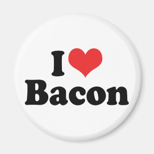 Jag älskar Heart Bacon - Baconälskare Magnet