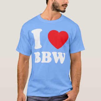 Jag älskar Heart BBW och mogna Sey-kvinnor retro T Shirt