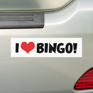Jag älskar Heart Bingo! - Bingoälskare Bildekal