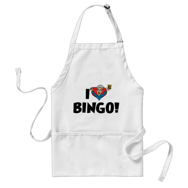 Jag älskar Heart Bingo! - Bingoälskare Förkläde (Framsidan)