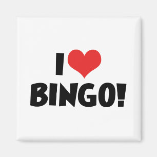 Jag älskar Heart Bingo! - Bingoälskare Magnet