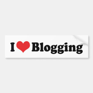 Jag älskar Heart Bloggning Bildekal