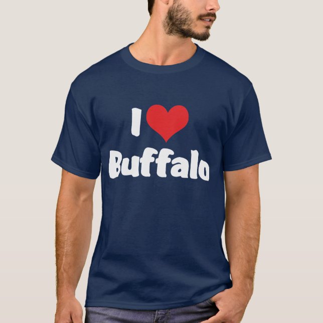 Jag älskar Heart Buffalo T-shirt (Framsida)