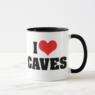 Jag älskar Heart Caves - Grottutforskning Spelunki Mugg