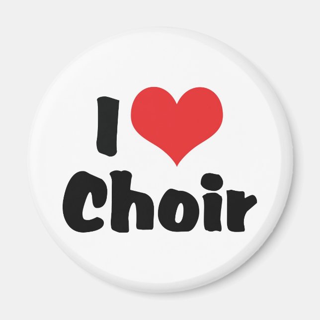 Jag älskar Heart Choir Magnet (Framsidan)