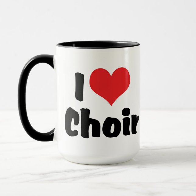 Jag älskar Heart Choir Mugg (Vänster)