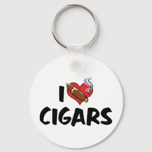 Jag älskar Heart Cigar - Rökande Tobaksälskare Nyckelring