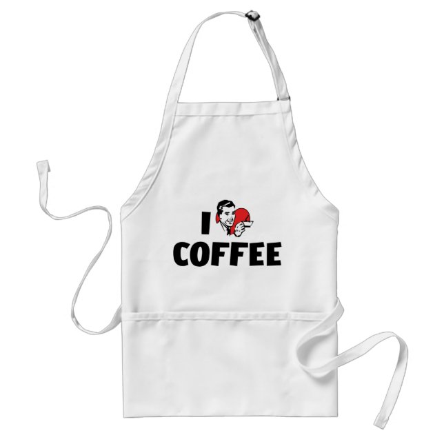 Jag älskar Heart Coffee - Java koffeinälskare Förkläde (Framsidan)
