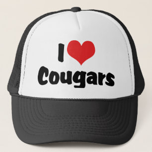 Jag älskar Heart Cougars Truckerkeps