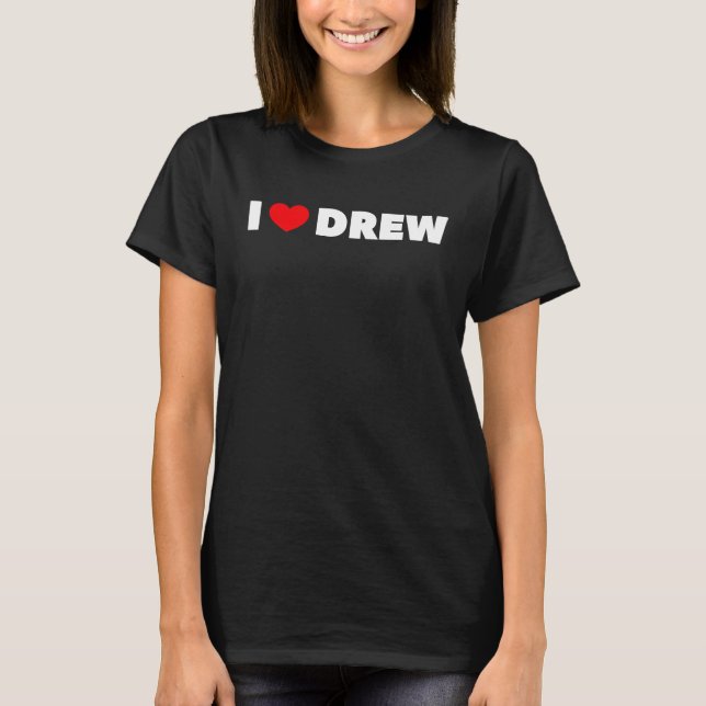 Jag älskar Heart Drew T Shirt (Framsida)